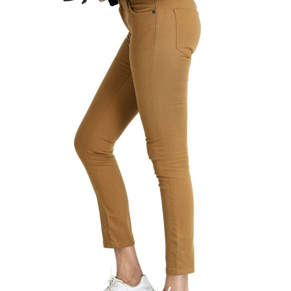 Women's Mid-Waist Cotton Stretch Pant - KHAKI SZ 8,10,12,14 NWT - Picture 4 of 4